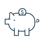 Piggy bank for fixed annuity icon