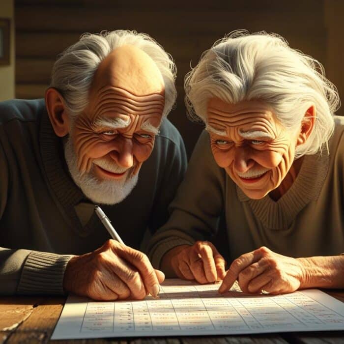 Annuity Quiz Hero image of retired couple taking a quiz at desk