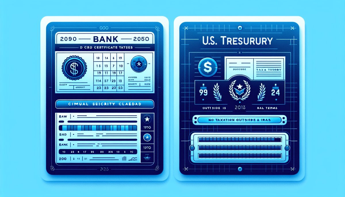 Two jars labeled 0k start; left jar grows taller with compounding; right jar stays shorter with a small cup catching annual interest.