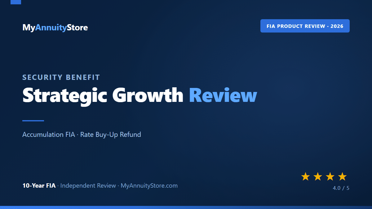 Security benefit strategic growth annuity review featured image with 4 out of 5 star rating