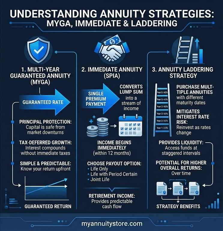 Understanding annuities. Three straategies explained.