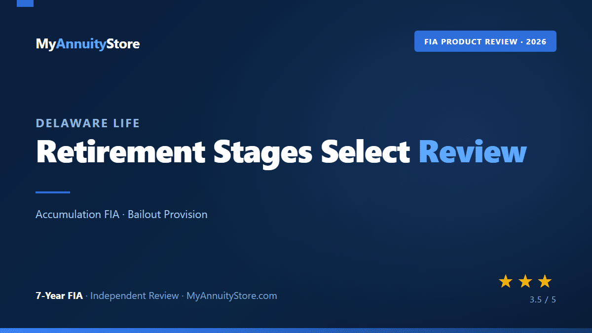 Delaware life retirement stages select annuity review featured image with 3. 5 out of 5 star rating
