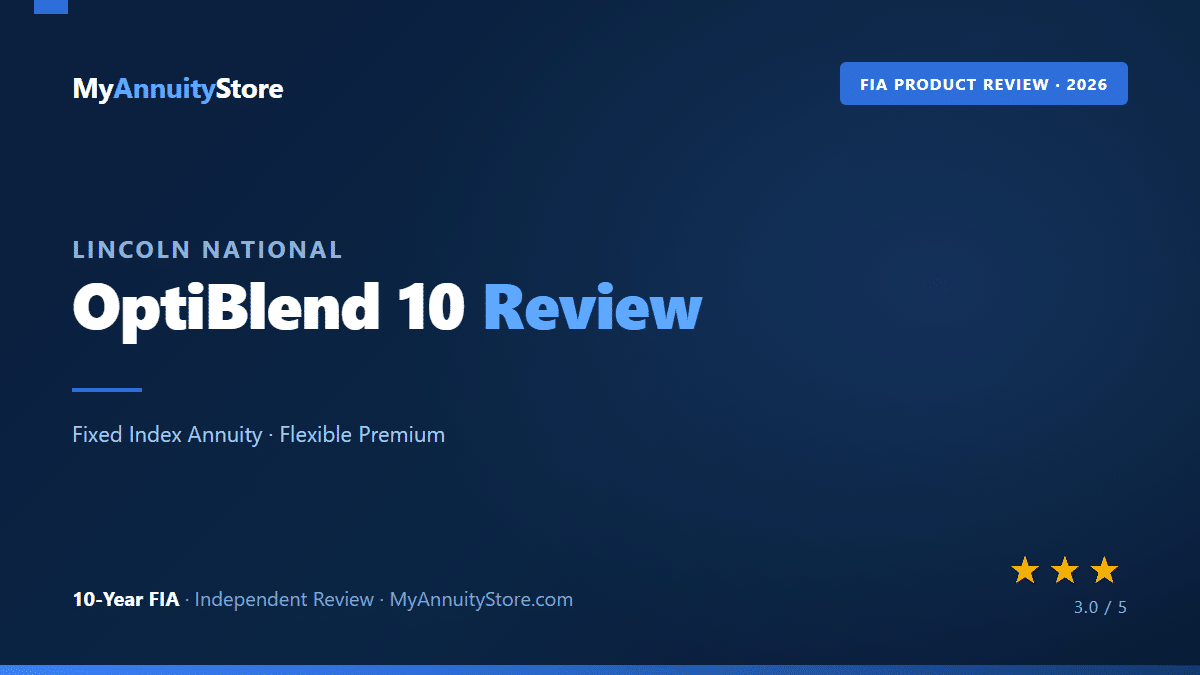 Lincoln optiblend 10 annuity review featured image with 3 out of 5 star rating