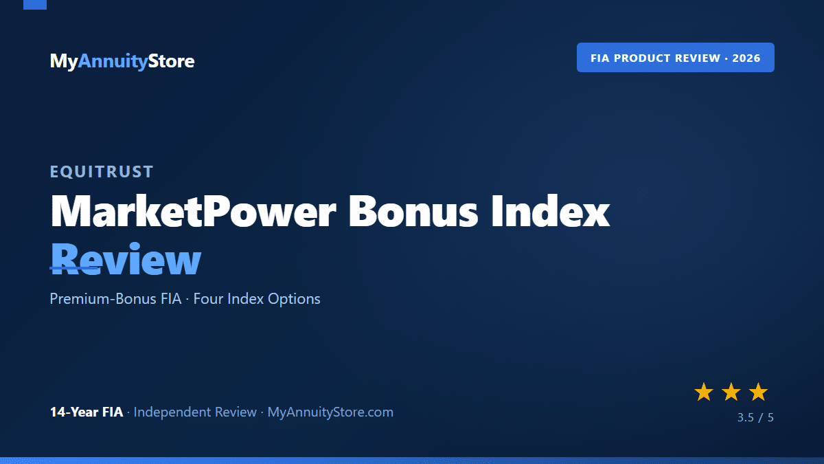 Equitrust marketpower bonus index annuity review featured image with 3. 5 out of 5 star rating