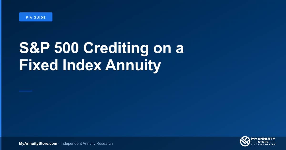 S&p 500 crediting on a fixed index annuity - myannuitystore. Com
