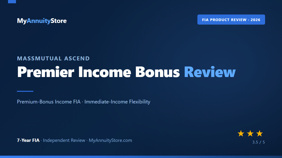 Massmutual ascend premier income bonus annuity review featured image with 3. 5 out of 5 star rating